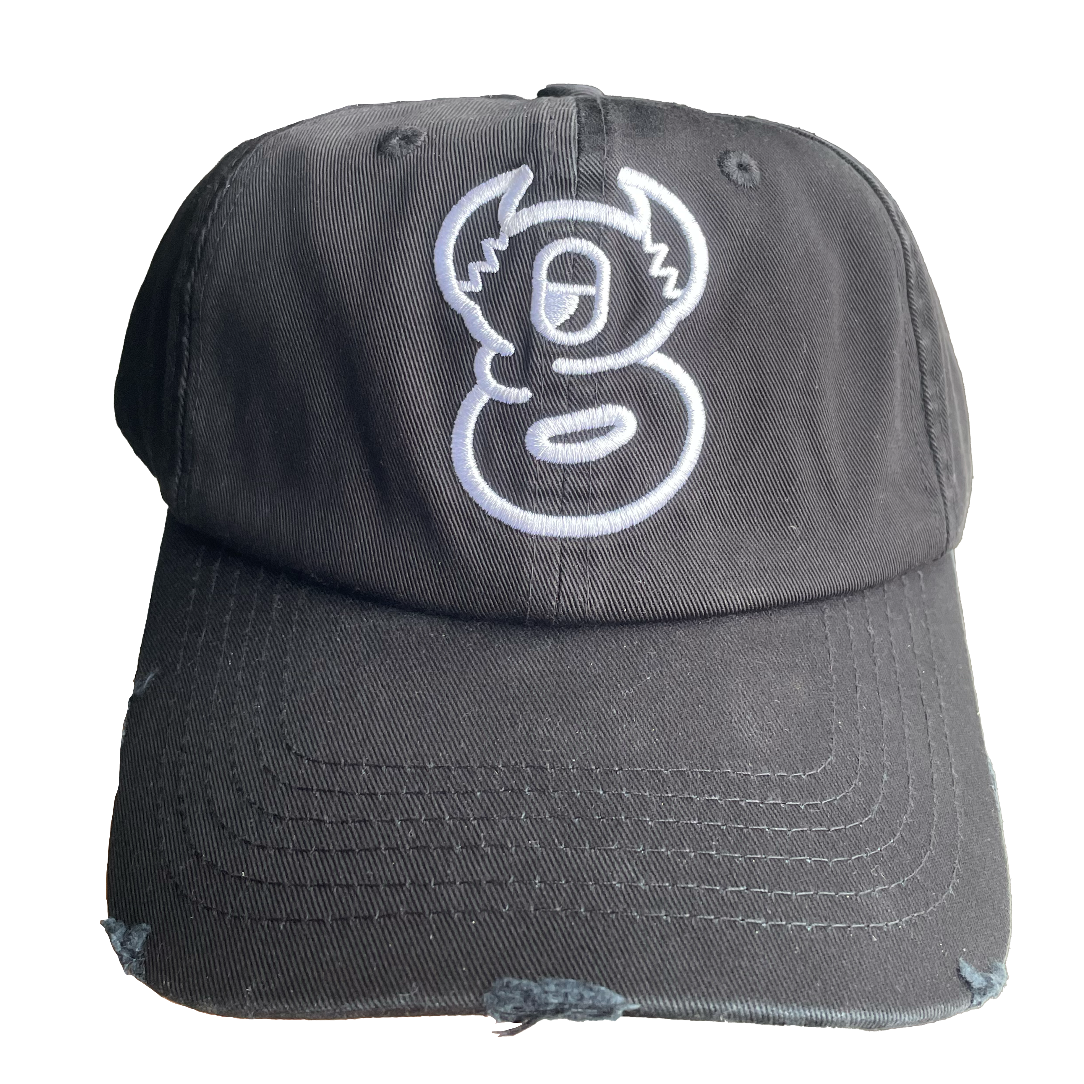 Black Distressed Hat